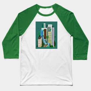 Cityscape Baseball T-Shirt
